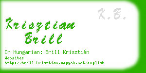 krisztian brill business card